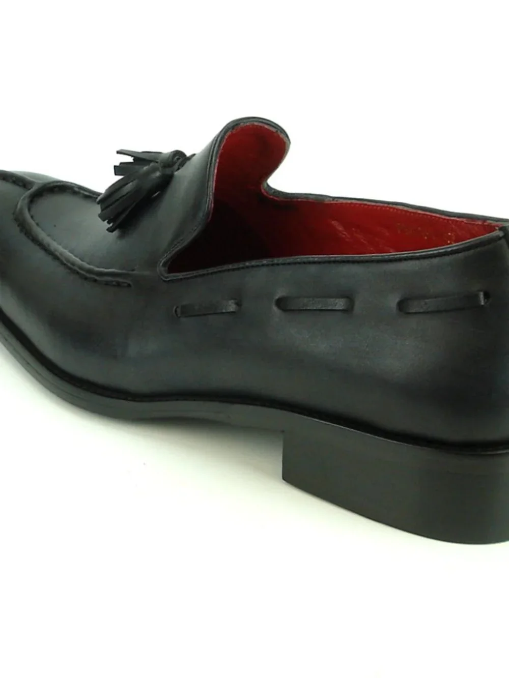FI-8701 Black Leather Slip on with Tassel Fiesso by Aurelio Garcia
